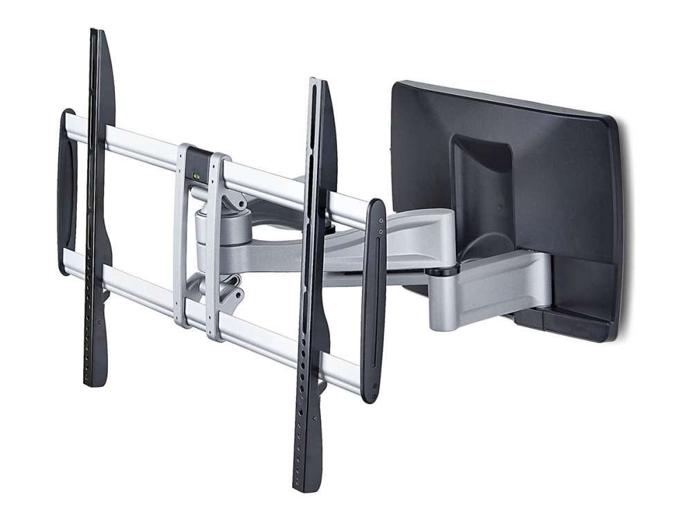 Startech - Monteringssæt (Vægmontering, 2 Lodrette Bøjler) - Artikulerende - For Fladt Panel - Lavprofil - Aluminium, Stål - Skærmstørrelse: 32"-100"