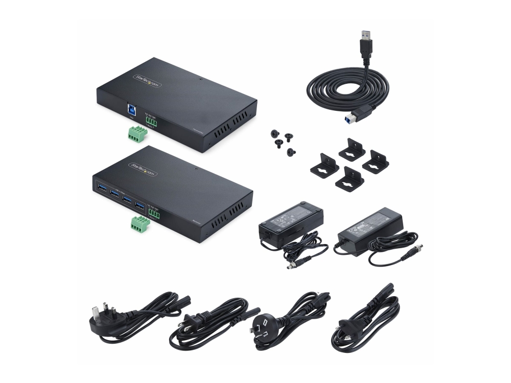 Startech.Com 4-Port Usb 3.0 Extender Über Ethernet Bis Zu 100M Über Cat6a / Cat7 / Cat8 Rj45 Kabel, Erweiterung Für Entfernte Usb Geräte, 4X Usb-A 5G