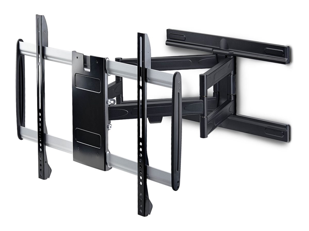 Startech - Monteringssæt (Vægmontering, 2 Lodrette Bøjler) - Artikulerende - For Fladt Panel - Lav Profil, Vesa 600X400, 45Kg - Aluminium, Stål - Sor
