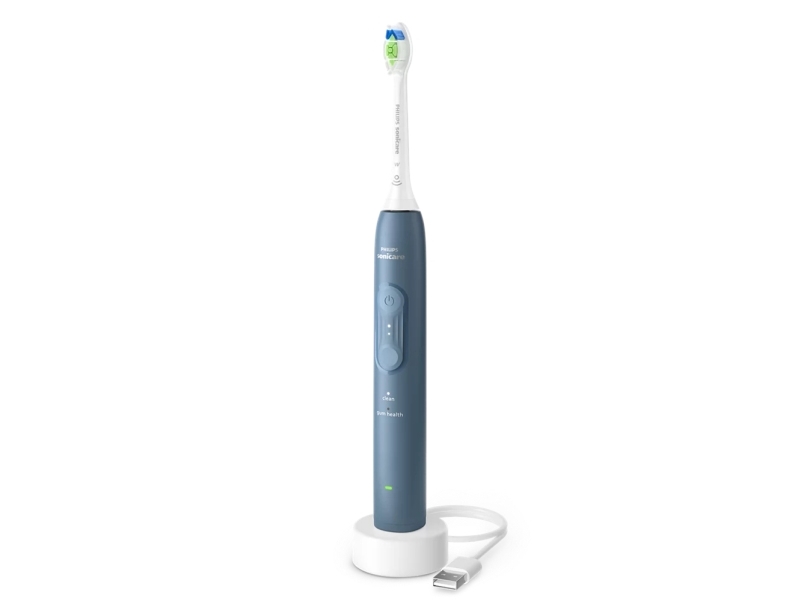 Philips 4100 series 4100 HX4041/48 Genopladelig tandbørste, Voksen, Sonisk tandbørste, Daglig pleje, Gum pleje, 31000 Omdrejninger pr. minut, Blå, 2 min, 4 x 30 sek.