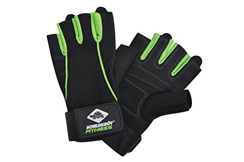 Schildkröt Fitness Pro, Handsker Uden Fingre, Træning, Unisex, Sort, Grøn, Fitness, Velcro