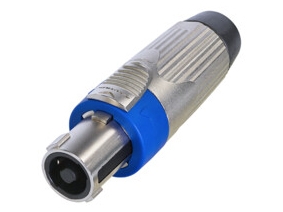 Neutrik Nlt4fxx, Speakon, Silber, Schwarz, Blau, Weiblich, Gerade, Metall, Kupfer