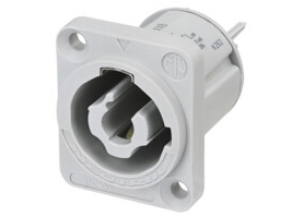 Neutrik Nac3mpxxb, Powercon, Grå, Hanstik, Lige, Kobber, Ip20