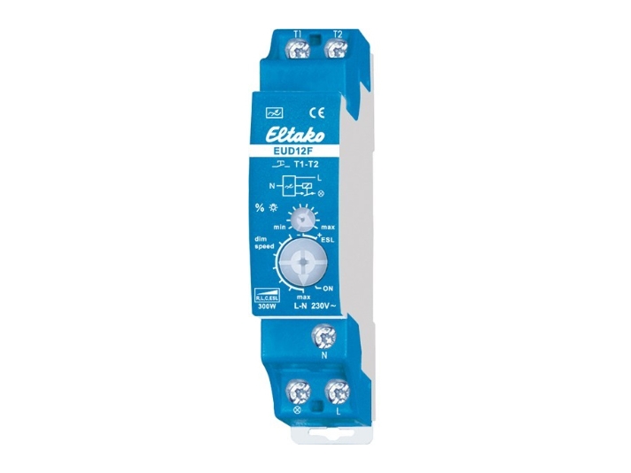 ELTAKO Lysdæmper 0-300W (R,L,C,ESL,LED) Fast till 230V AC Din-skinne, 18 mm bred | Ljuskällor - Dimmer & dimmer & dimmerutrustning | GameStuff