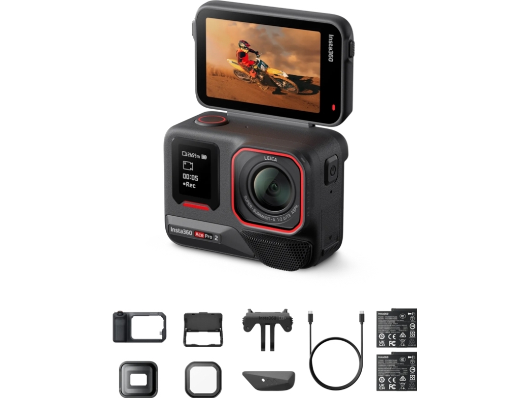 Insta360 CINSBBGA_13, 8K Ultra HD, 50 MP, 120 fps, 1800 mAh, 1,5 kg | Foto och video - Videokamera - Videokamera för action | GameStuff