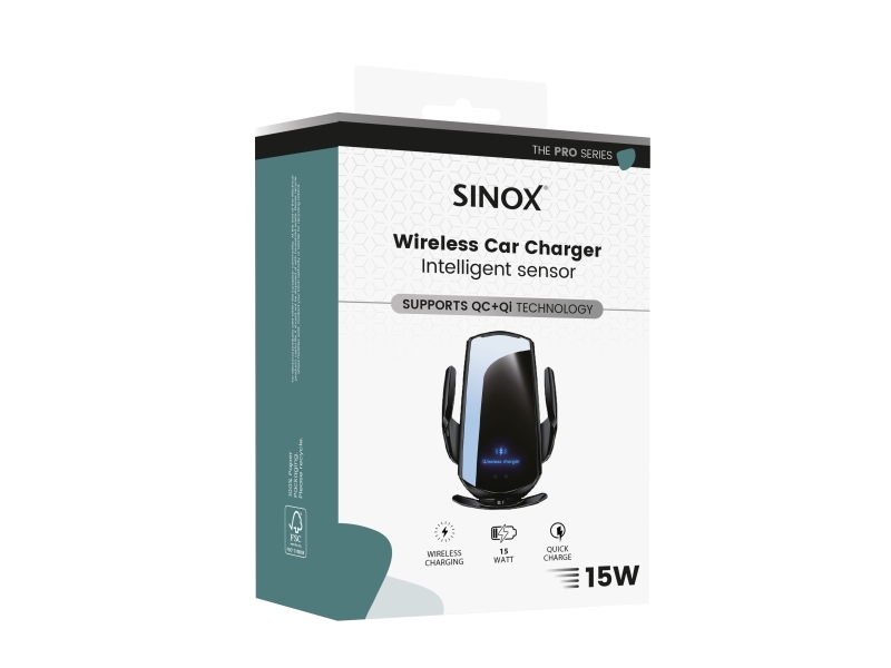 Sinox PRO trådløs oplader 15W. Sort