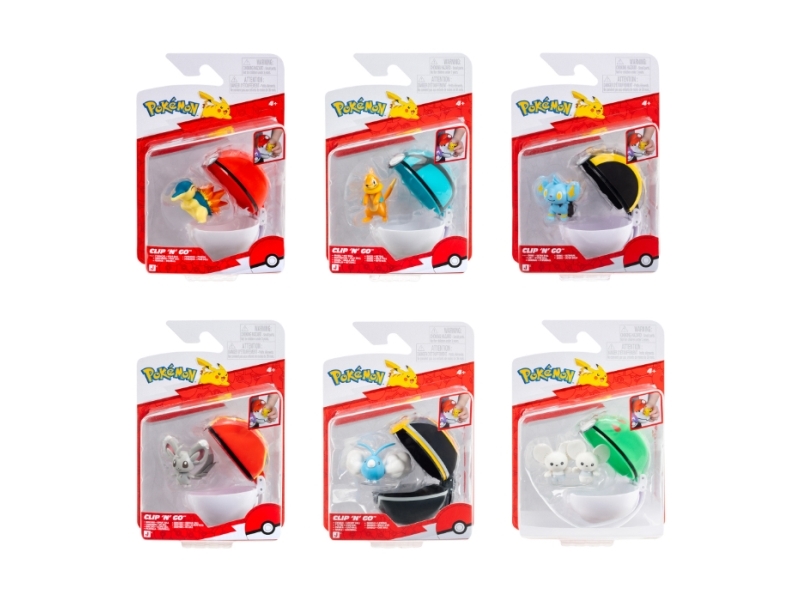 Pokémon Figur - Clip 'N' Go - Assorteret
