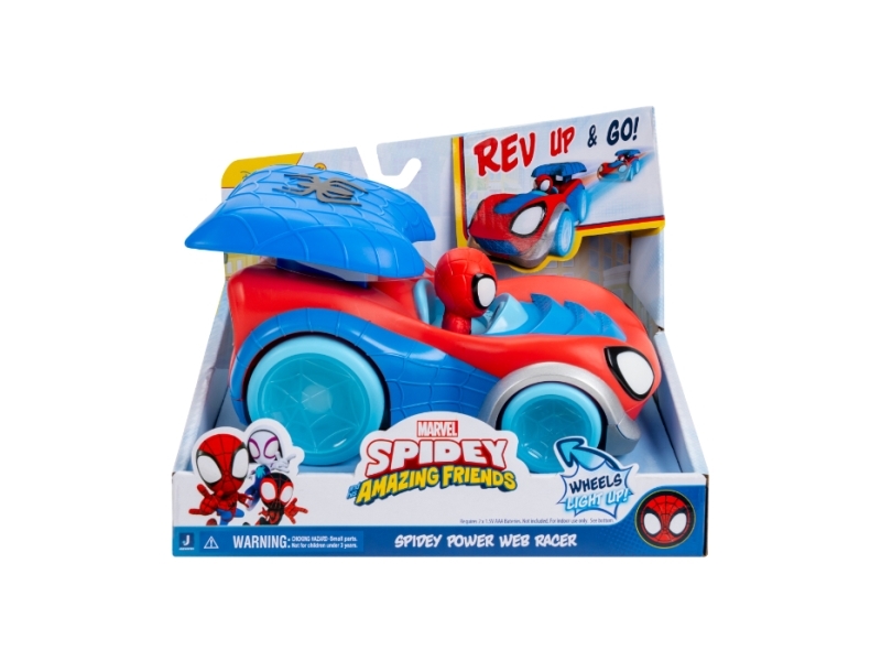 Spidey Køretøj m. Lys - 18 cm - Spidey Power Web Racer