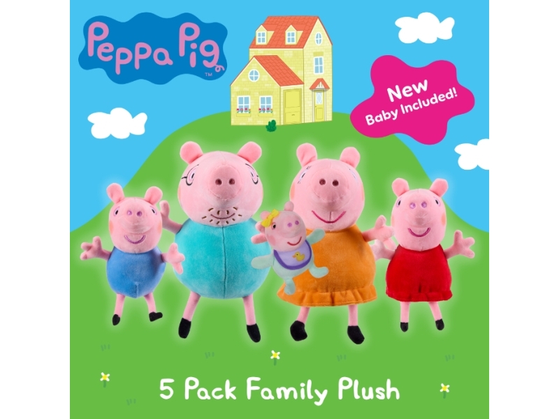 Peppa Family Plush 5Pk