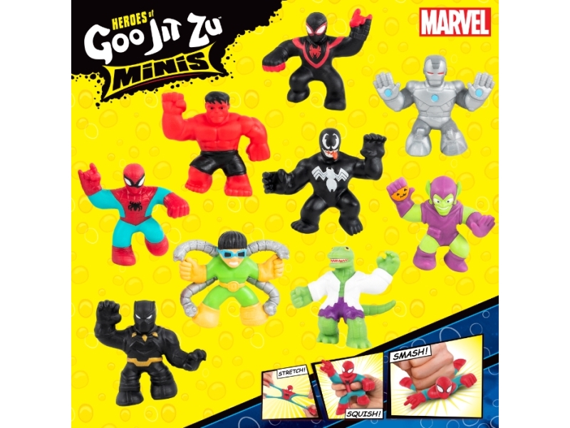 Goo Jit Zu Marvel Minis S8 Ass Cdu - Assorteret