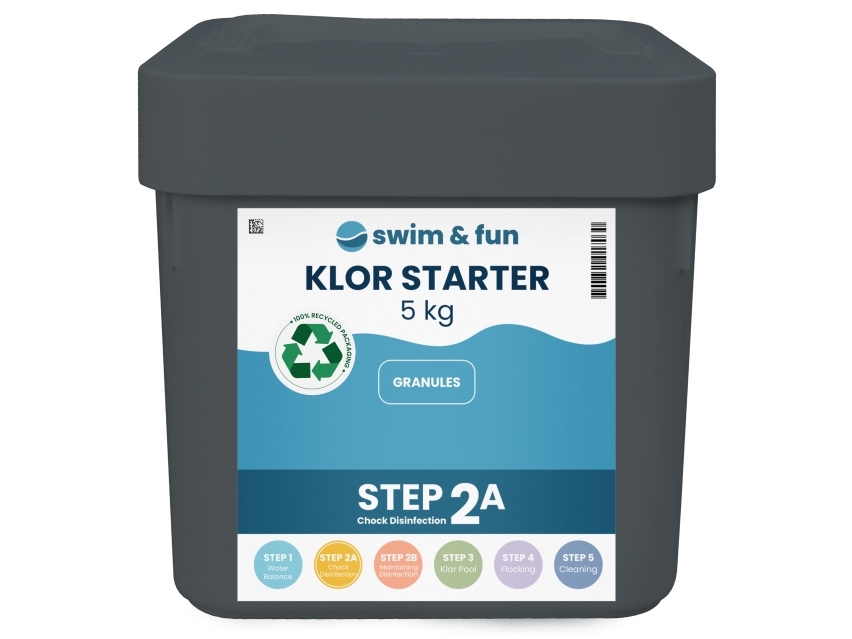 Swim&Fun Klor Starter Schnell Auflösendes Granulat - 5 Kg - Schritt 2A