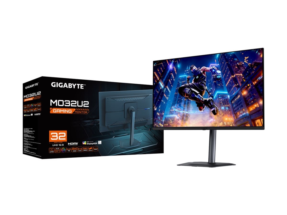 Gigabyte Mo32u2 - Oled-Monitor - Gaming - Usb - 32" (31.5" Til At Se) - 3840 X 2160 4K @ 240 Hz - 250 Cd/M² - 1500000:1 - Displayhdr 400 - 0.03 Ms -