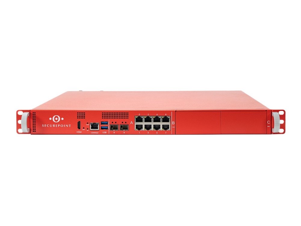 Securepoint UTM Security Appliances RC1000R G6 - Säkerhetsfunktion - 8 portar - 1GbE, 2.5GbE - 1U - kan monteras i rack | Datortillbehör - Nätverk - Routrar & Firewalls | GameStuff