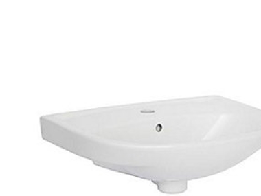 Basic vask 52,5cm - buet med overløb 525x405x145mm