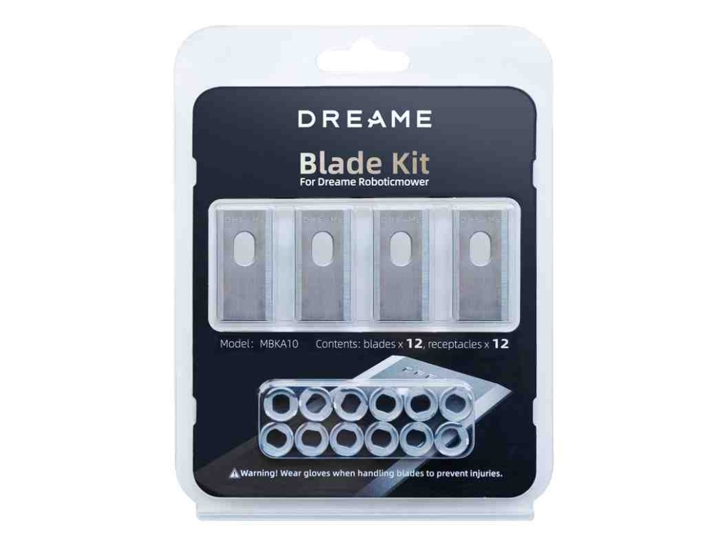 Dreame MBKA10, Gräsklipparblad, Dreame, A1, A1 Pro, A2, Silver, 12 st | Trädgården - Trädgårdsmaskiner - Tillbehör till gräsklippare | GameStuff