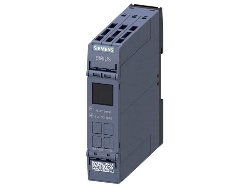 Siemens overvågningsrelæ, 1 stk. 3UG5651-2CW30, 111 mm, 127 mm, 38 mm, 175 g