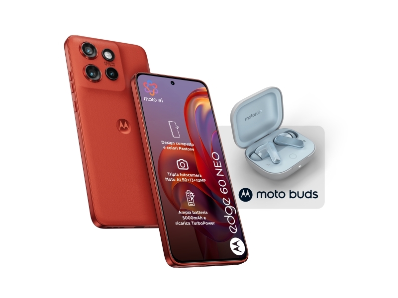 Motorola Edge 60 Neo + Moto Buds Pg38c05749, 16,1 Cm (6.36"), 8 Gb, 256 Gb, 50 Mp, Android 15, Rød