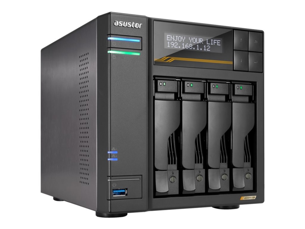 ASUSTOR Lockerstor 4 Gen3 - NAS-server - 4 fack - RAID 1, 0, JBOD - 2.5 Gigabit Ethernet | Datorkomponenter - Hårddisk & Lagring - NAS | GameStuff