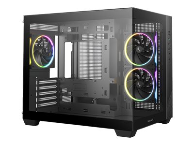 DeepCool CG330 3F - Micro-ATX - micro ATX - genomskinlig sidopanel (härdat glas) - ingen strömförsörjning (ATX / SFX / SFX-L) - svart - USB/ljud | Datorkomponenter - Datorchassin & Tilbeör - Alla Datorchassin | GameStuff