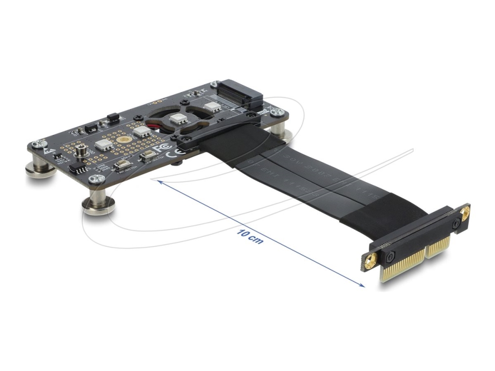Delock Pci Express 3.0 X4 Zu M.2 Key M Adapter Mit Lüfter Und Kabel 10 Cm