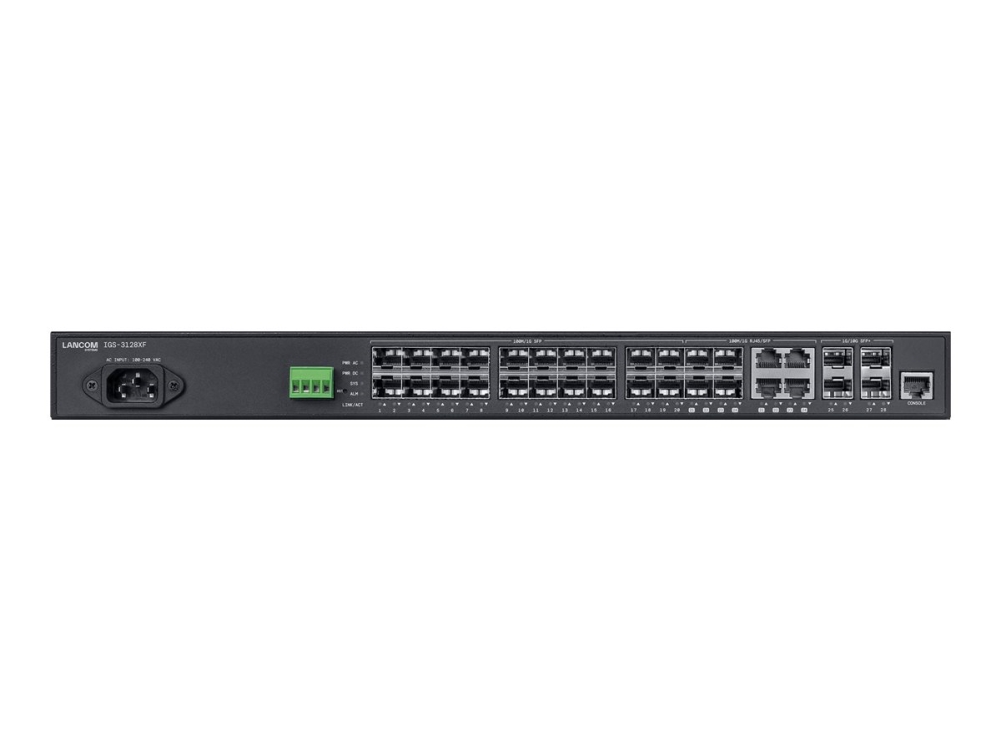 Lancom Igs-3128Xf - Switch - L3 Lite - Administreret - 20 X Gigabit Sfp + 4 X Combo Sfp + 4 X 10 Gigabit Sfp+ - Desktop, Monterbar På Stativ - For P/