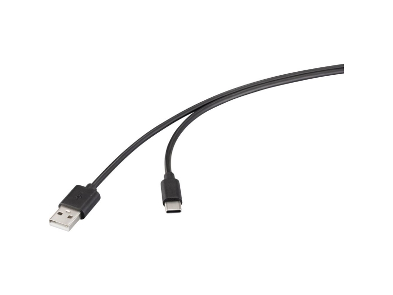 Renkforce Usb-Kabel Usb 2.0 Usb-A-Hanstik, Usb-C Stik 0.50 M Sort Rf-6830314