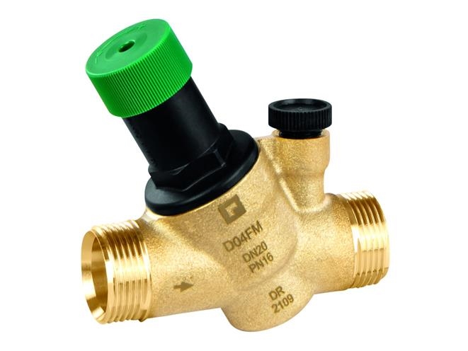 Honeywell D04FM mini trykreduktionsventil indv. 3/4'' og udv. 1'' gevind.