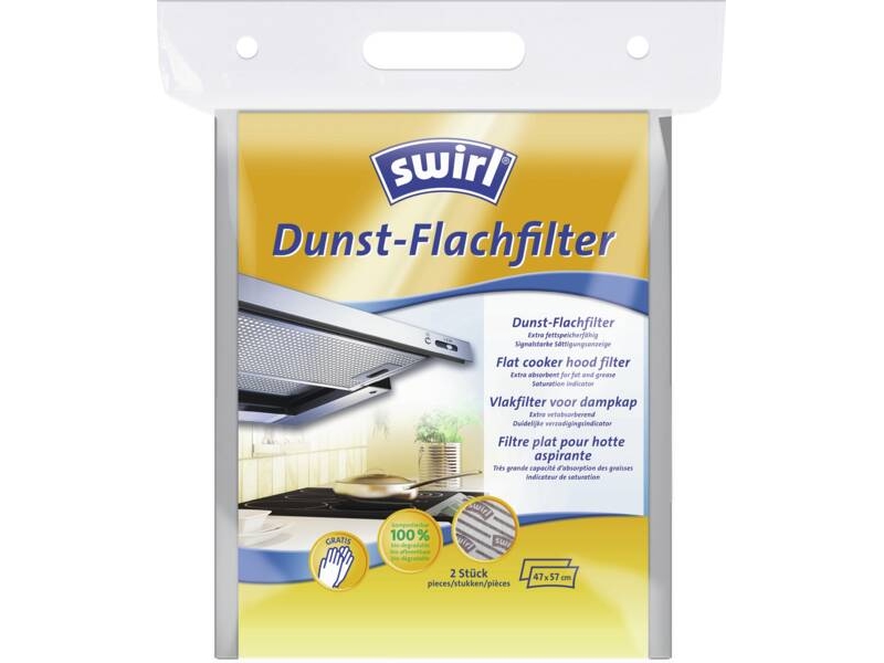 Swirl 221974, Filter Für Dunstabzugshaube, 100 G, 2 Stück(E), 302 Mm, 243 Mm, 24 Mm