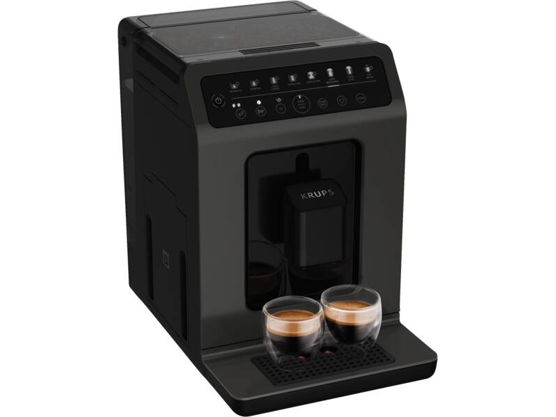Krups Evidence EA89Z, Espressomaskin, 2,3 l, Kaffeb&ouml;nor, Inbyggd kvarn, Svart