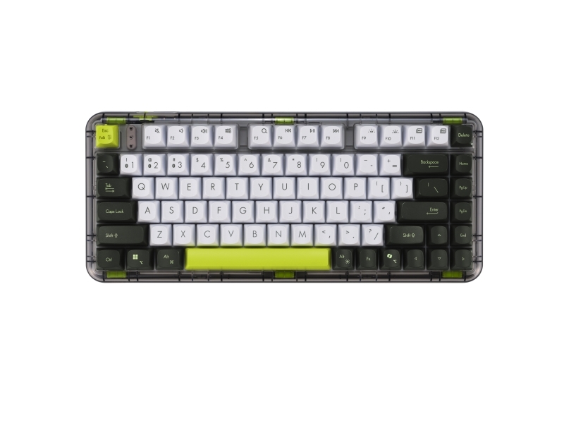 Asus Jelly75 Kd201 Keyboard/Vt-Gn/Ge/83, 75%, Kabel & Trådløs, Usb + Rf Wireless + Bluetooth, Mekanisk, Flerfarvet