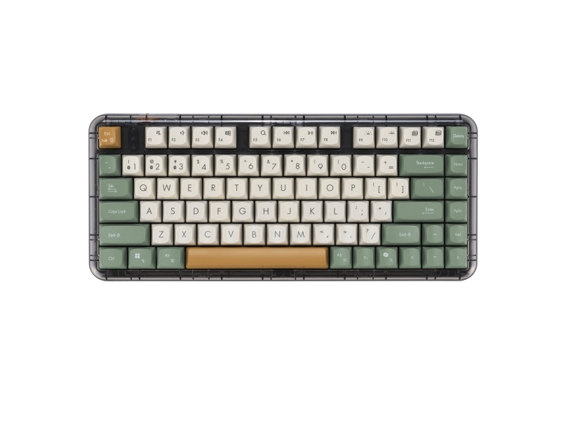 Asus Jelly75 Kd201 Keyboard/Mk-Wh/Ge/83, 75%, Kabel & Trådløs, Usb + Rf Wireless + Bluetooth, Mekanisk, Flerfarvet
