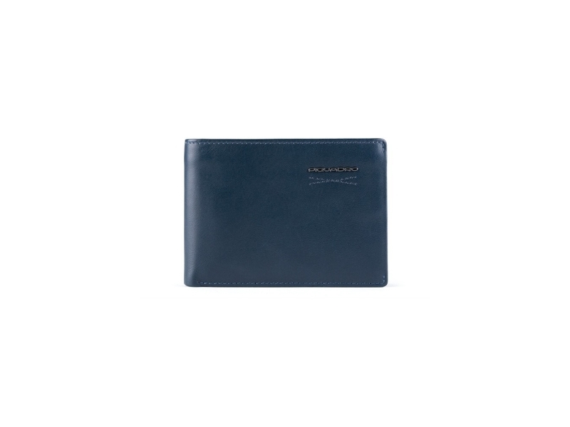 Piquadro Obidos, læderpung slim PU4823W110R, navy blue