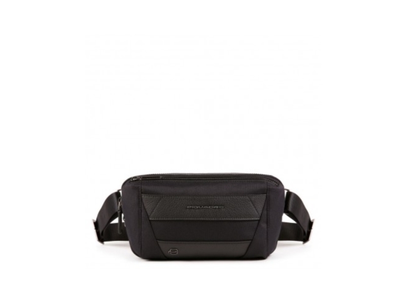 Piquadro, Trakai, Leather, Fanny Pack, Black, 27 x 14.5 x 7.5 cm, For Men