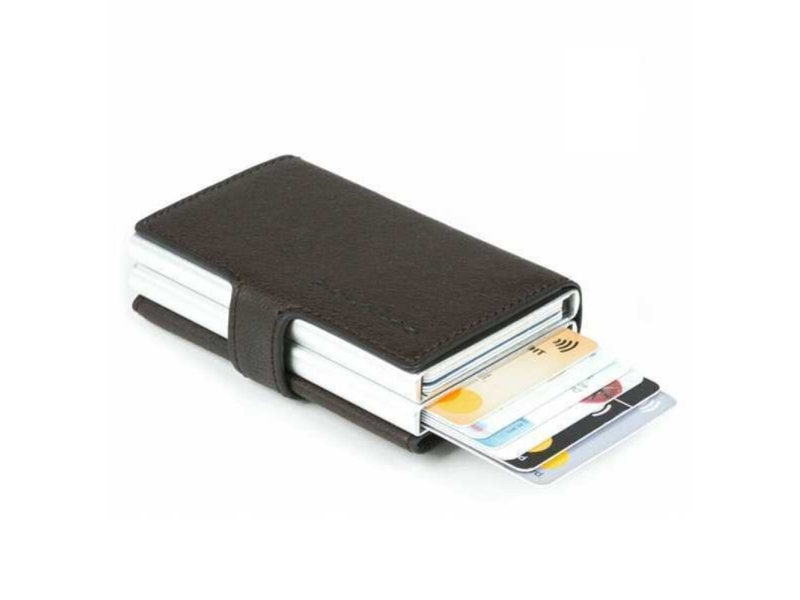 Piquadro Dafne læderpung/kortholder brun til mænd