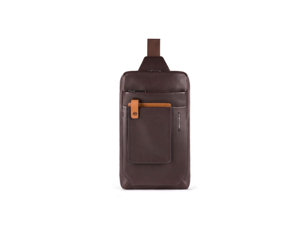 Piquadro , Tallin, Leather, Bag, Mono Sling, Brown, For Men, 20 x 33 x 5 cm For Men