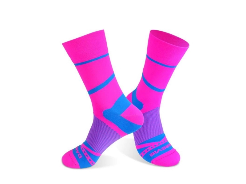 Darevie, Darevie, Long, Textile Socks, Pink/Blue, DVA013, Unisex | Cykling - Kläder - Cykelkläder | GameStuff