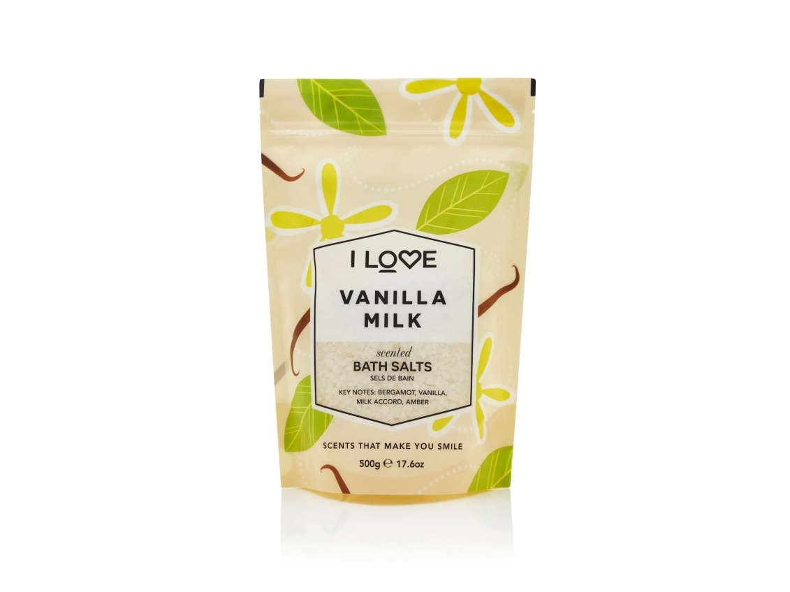 I Love, Signature Collection, Vanilla Milk, Bath Salt, 500 g