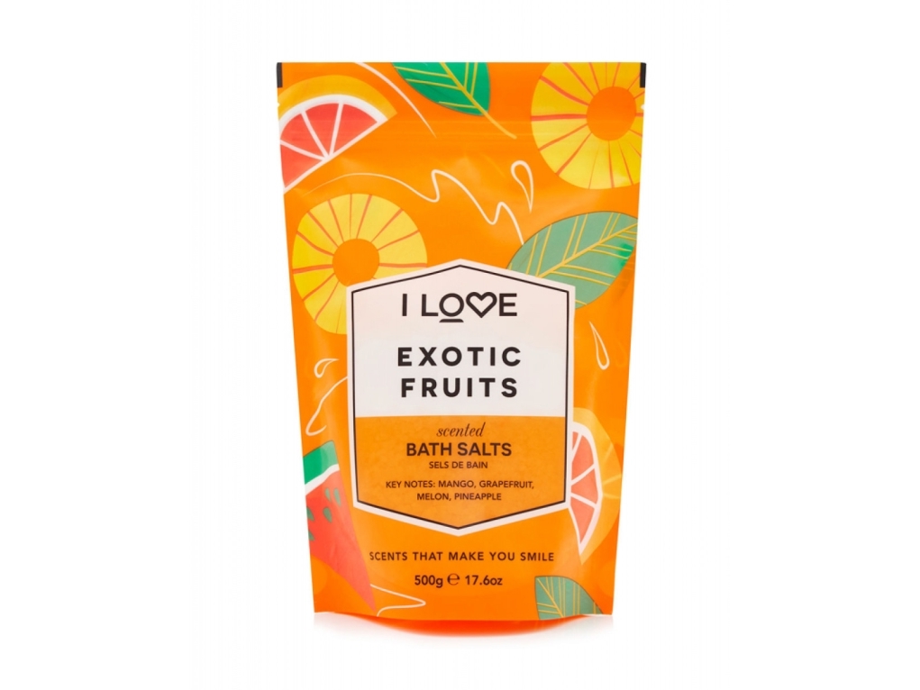 I Love, Signature Collection, Exotic Fruits, Bath Salt, 500 g