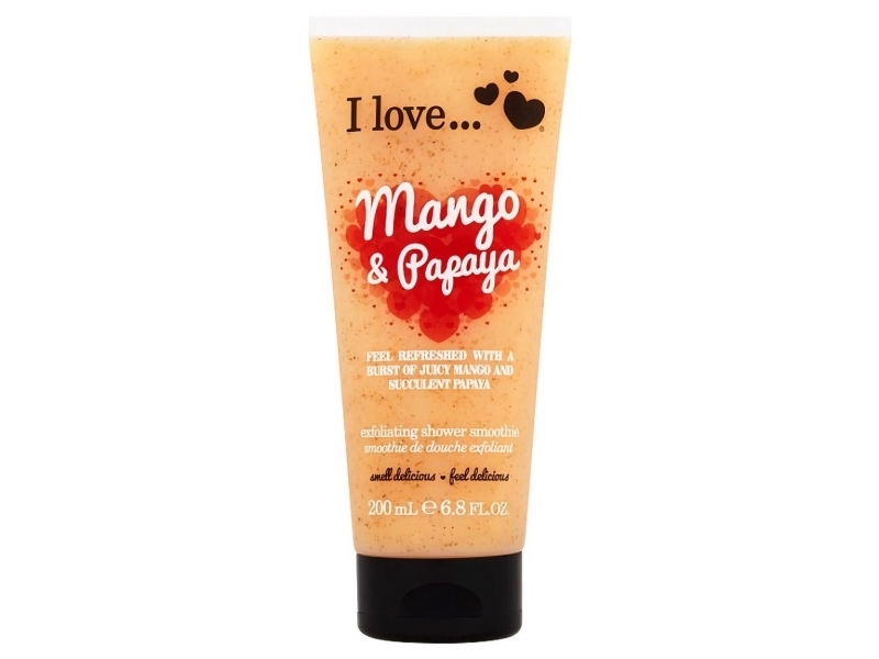 I Love, Originals, Mango & Papaya, Exfoliating, Shower Gel, For All Skin Types, 200 ml