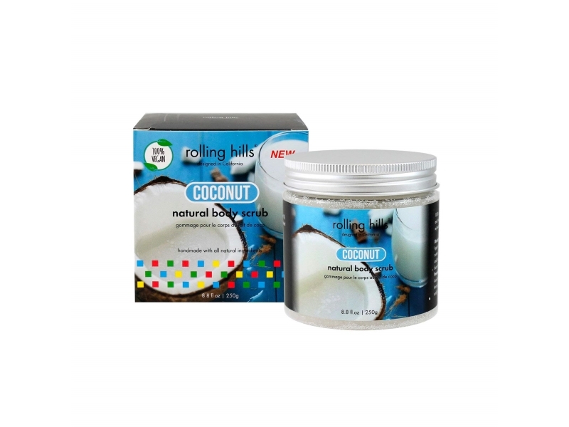 Rolling Hills Natural Coconut Scrub For Body And Face - 100% Natural
