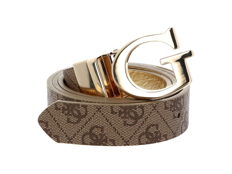 Guess Mika tekstilbælte BW7423VIN30, brun, til kvinder, størrelse M