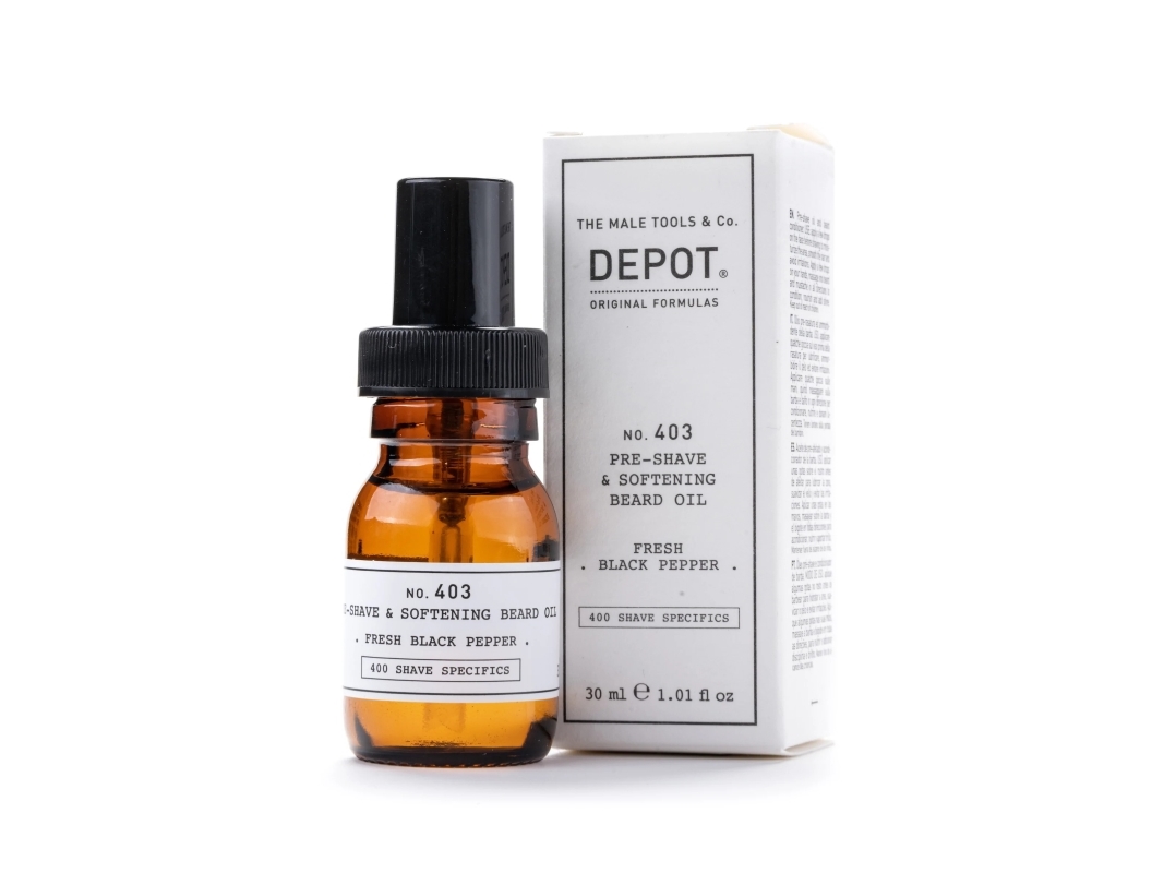 Depot, 400 Shave Specifics No. 403, Fresh Black Pepper, Softening, Pre-Shaving Oil, 30 ml | Hårvård - Rakning och skäggvård - Rakskum och gel för rakning | GameStuff