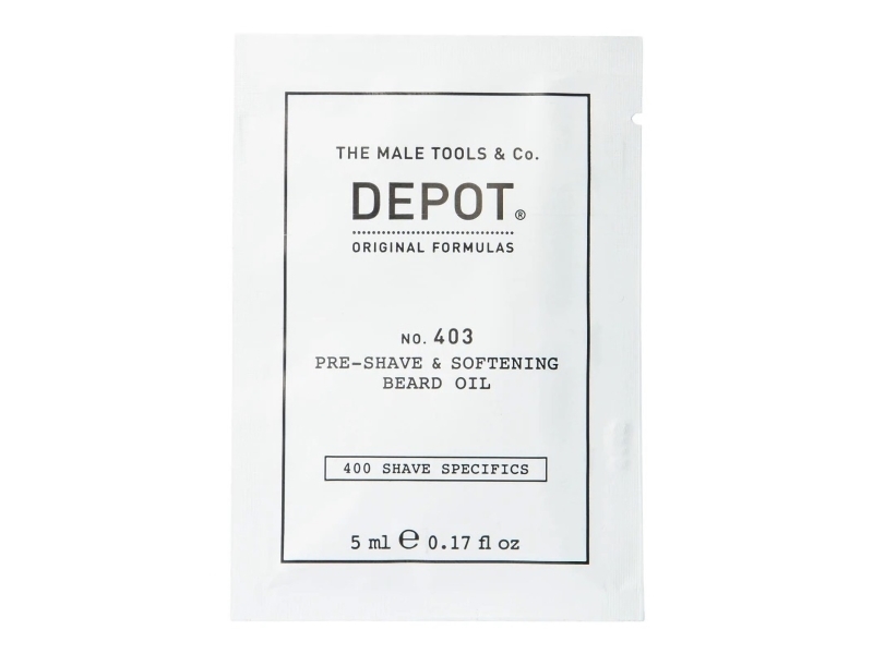 Depot, 400 Shave Specifics No. 403, Fresh Black Pepper, Softening, Pre-Shaving Oil, 5 ml | Hårvård - Rakning och skäggvård - Rakskum och gel för rakning | GameStuff