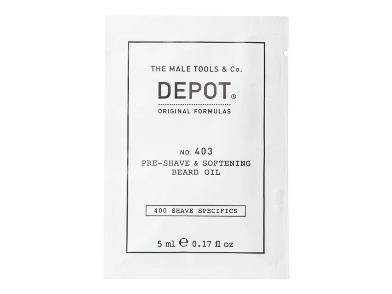 Depot, 400 Shave Specifics No. 403, Sweet Almond, Softening, Pre-Shaving Oil, 5 ml | Hårvård - Rakning och skäggvård - Rakskum och gel för rakning | GameStuff