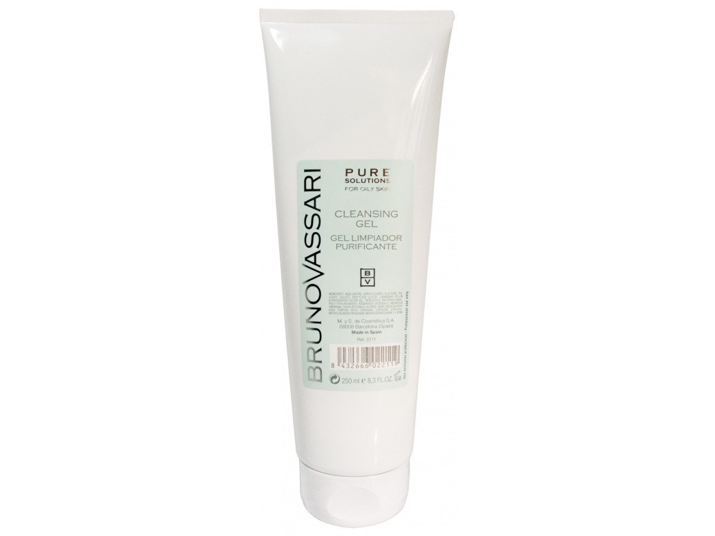 Bruno Vassari, Pure Solutions, Vegetable proteins, Cleansing and Hydrating, Cleansing Gel, For Face, 250 ml