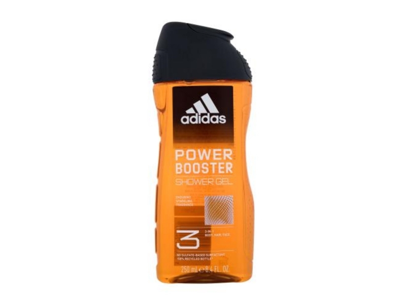Adidas, Power Booster, Cleanses, Shower Gel, For Body, Face & Hair, All Skin Types, 250 ml