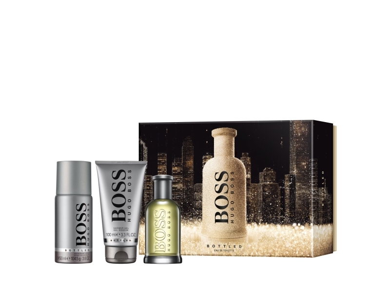 Set Hugo Boss: Boss Bottled, Eau De Toilette, For Men, 100 ml + Boss Bottled, Deodorant Spray, For Men, 150 ml + Boss Bottled, Cleansing, Shower Gel, For All Skin Types, 100 ml | Smink - Sminktillbehör - Smink set | GameStuff