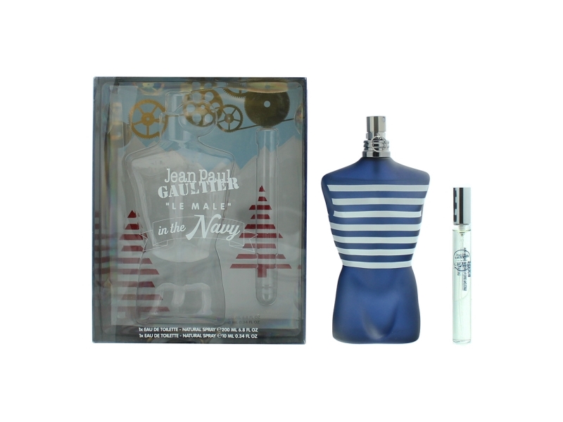 Set Jean Paul Gaultier: Le Male In The Navy, Eau De Toilette, For Men, 125 ml + Le Male In The Navy, Eau De Toilette, For Men, 10 ml