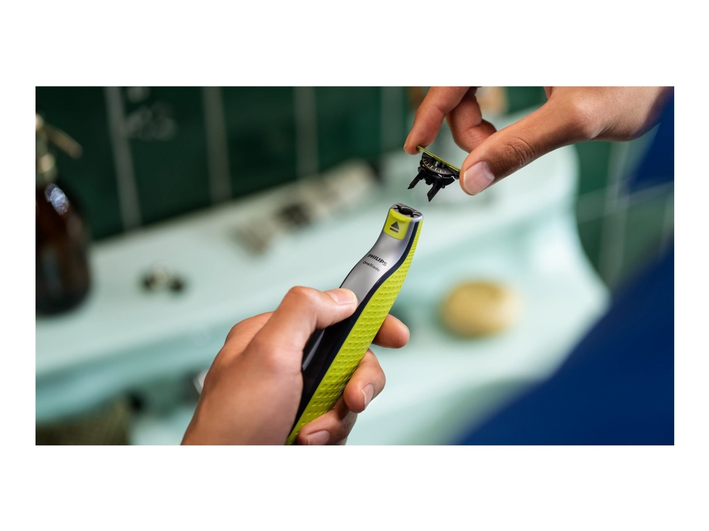 Philips OneBlade 360 QP2834 - Trimmer - trådløs - limegrøn/trækulsgrå