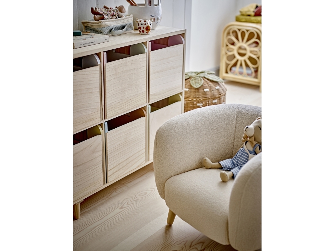 Bloomingville - Cade Stol, Hvid, 100% Plywood, L52xH44xW41 cm